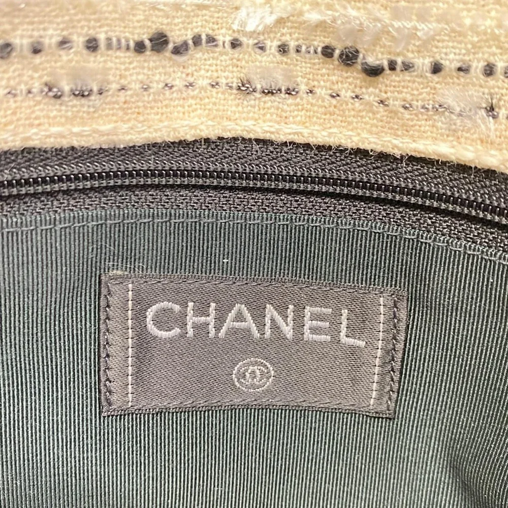 Chanel Matelasse Shoulder Bag Beige Silver Multi